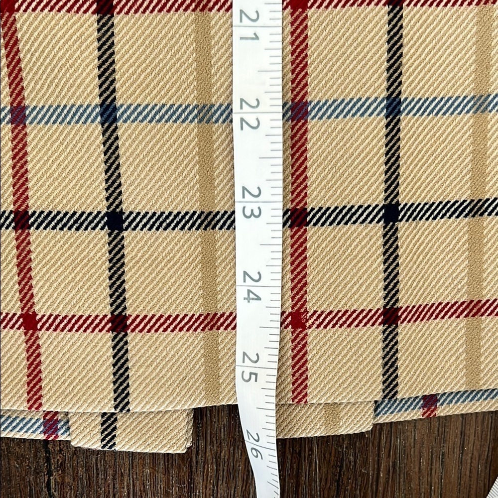 Pendleton Wool Tan, Red, & Blue knee-length pencil skirt  with pocket detail - Picture 8 of 8